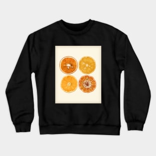 Retro Style Orange & Lemon Slice Art Crewneck Sweatshirt